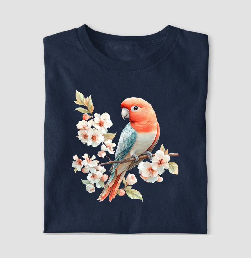 Camiseta pássaro Parrot Aquarela