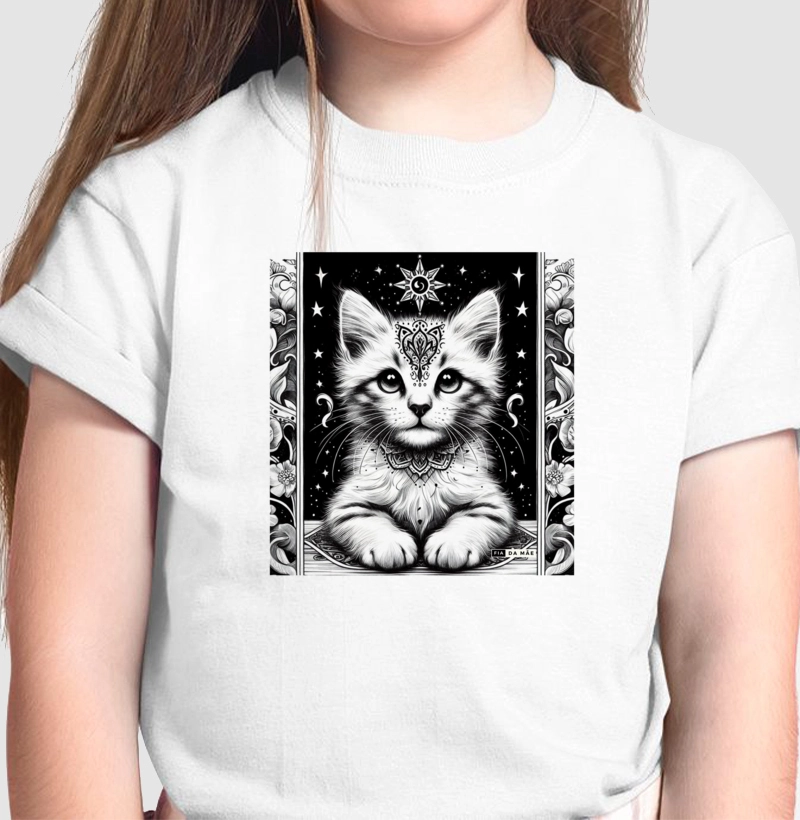 078 - Camiseta Infantil 100% algodão mistico