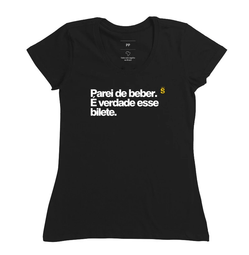 Parei de beber É verdade esse bilete