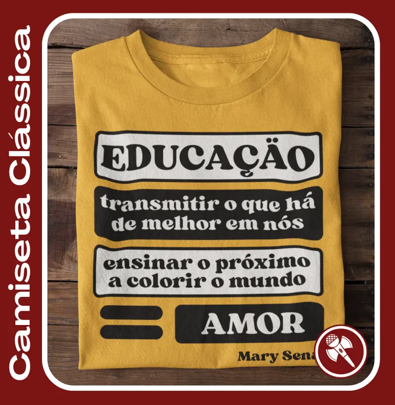 Poeta Mary Sena 2 - Camiseta Clássica e Baby Look