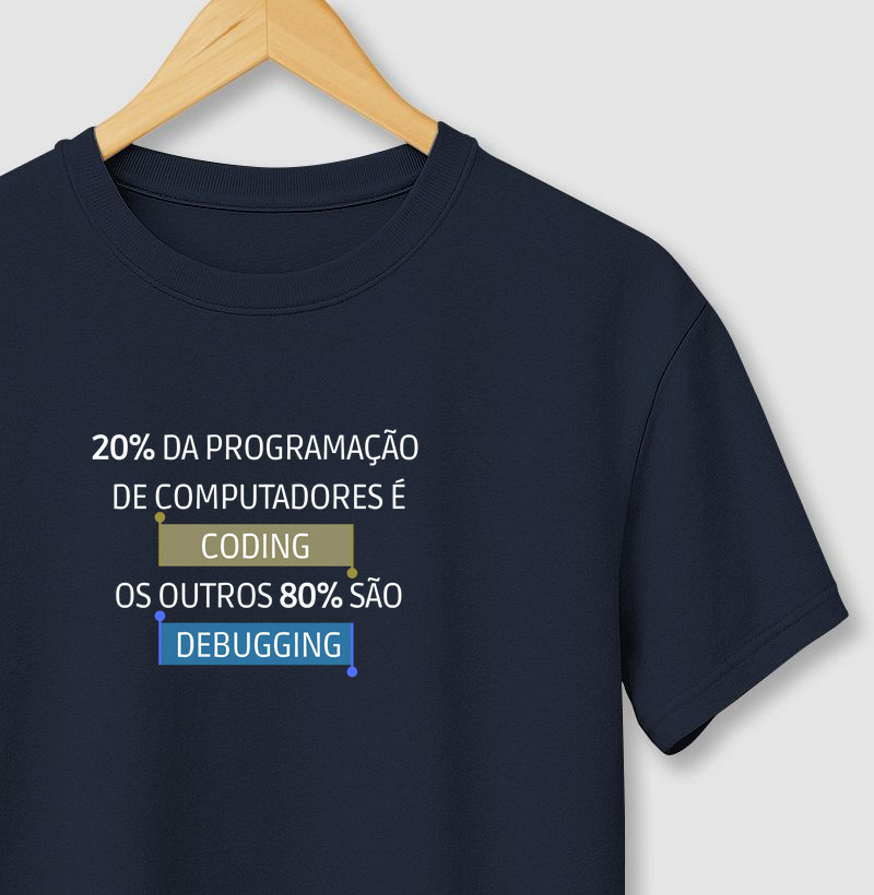 20% Coding, 80% Debugging | Camiseta