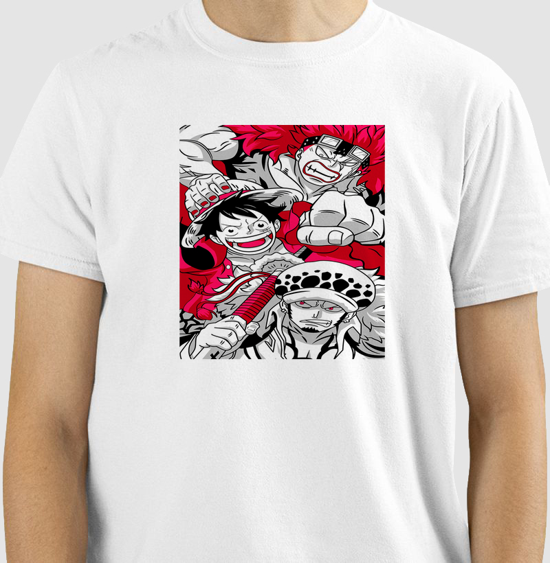 Luffy, Eustass Kid, Trafalgar law - One piece 