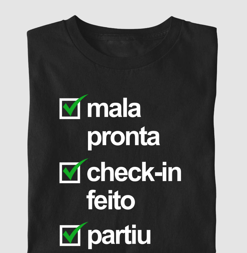 Mala pronta & Check-in feito