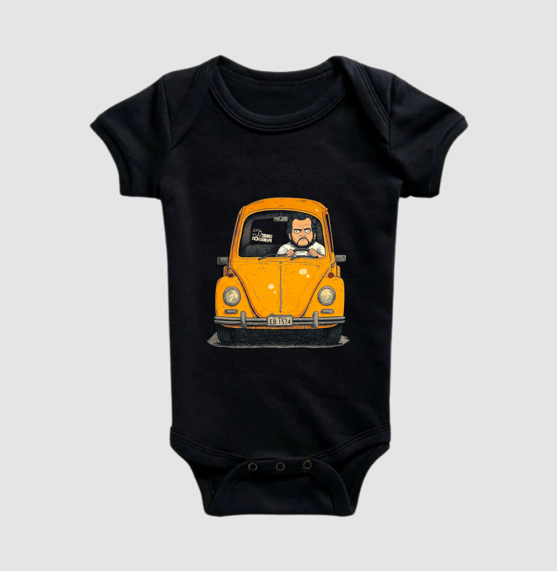 Agente Secreto — Fusca Amarelo (Frontal)