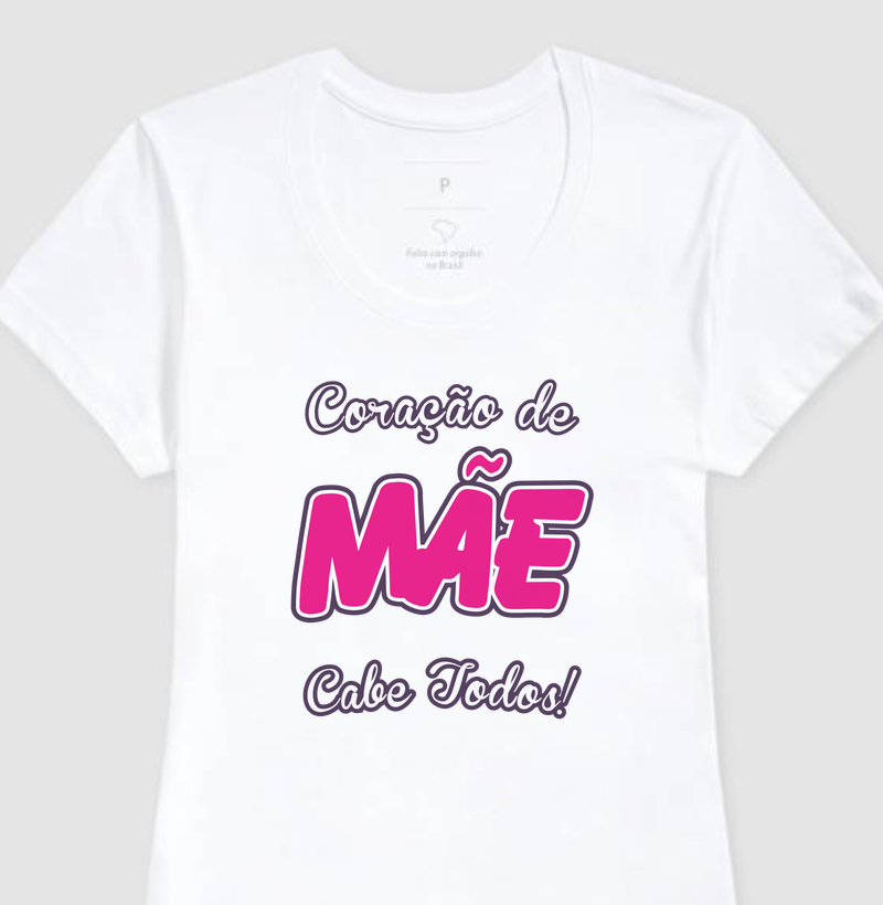 Camiseta Coração de Mãe