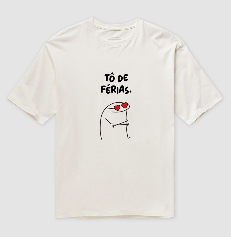 Camiseta Oversized Tô de férias