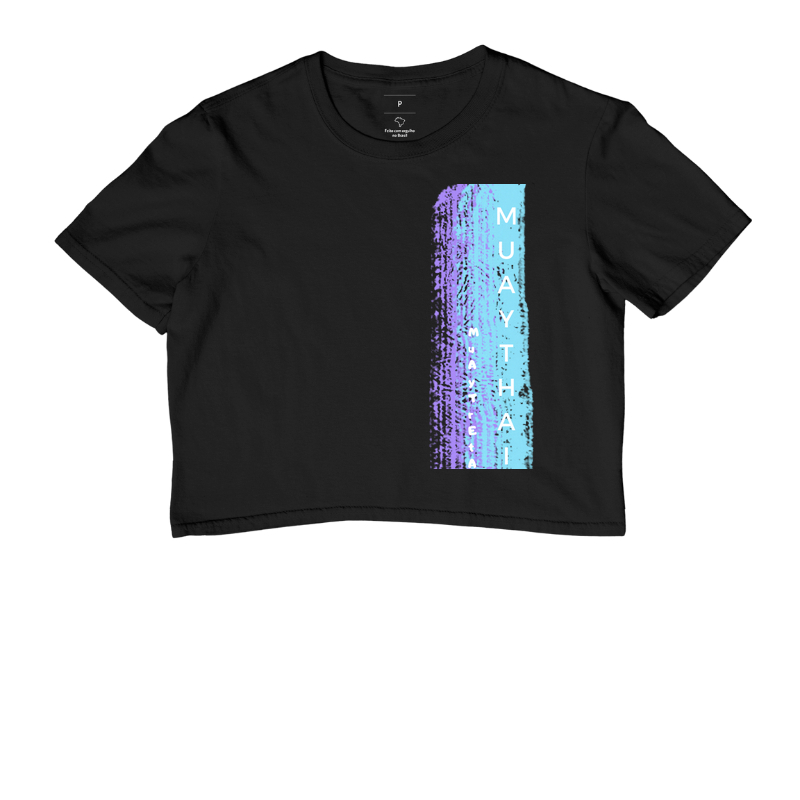 Muay Thai faixa vertical azul e roxo