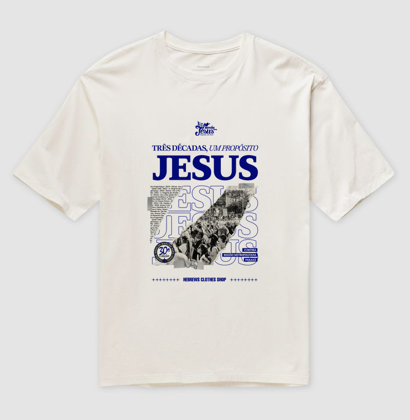 Camiseta Comemorativa – 30 Anos da Marcha para Jesus OVERSIZED