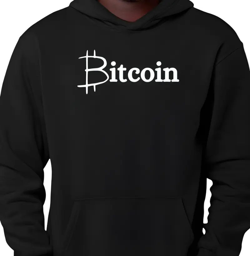 Moletom Bitcoin Tipografia clean
