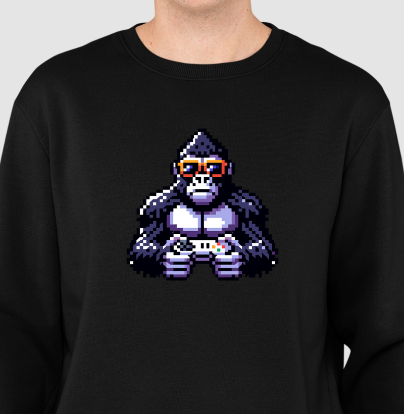 Moletom Slim “Gorila Gamer Pixel"