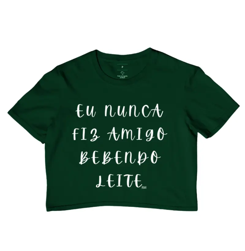 Cropped - Eu Nunca Fiz Amigo Bebendo Leite