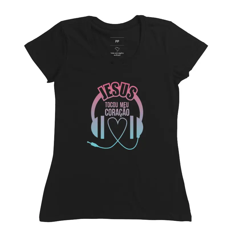 Camiseta Tocou meu coração