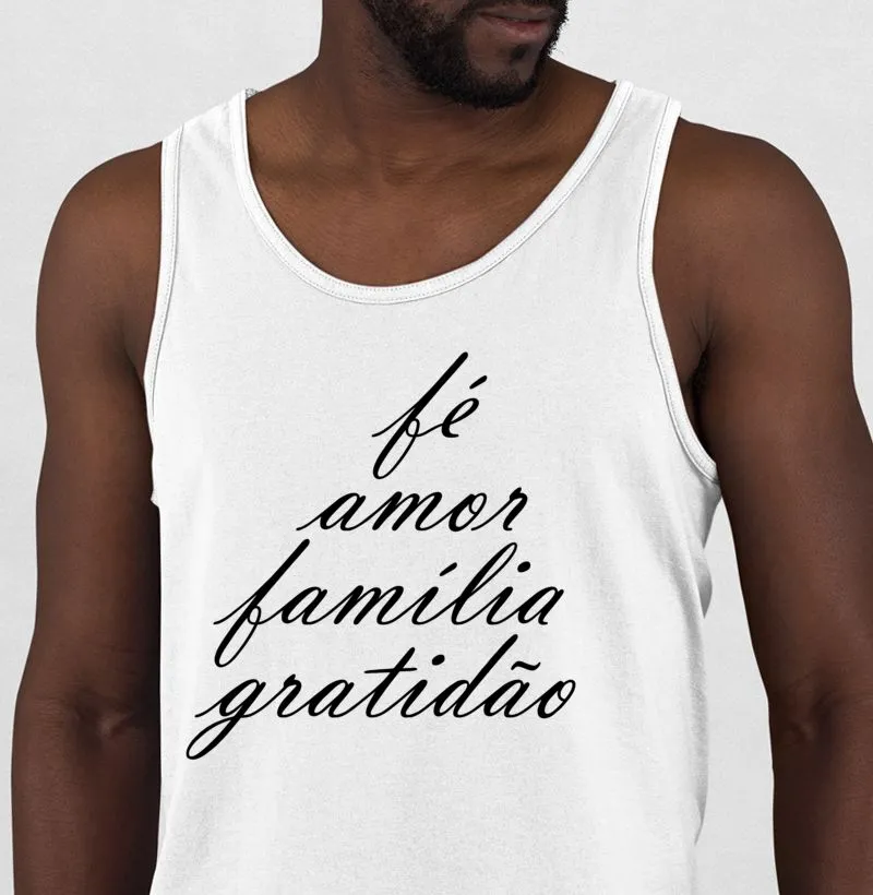 Regata Fé Amor Família Gratidão modelo clássico qualidade Reserva