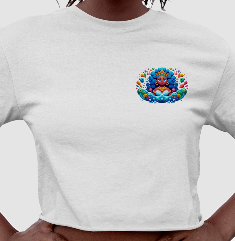 Camiseta 100% Algodão - Yemanjá bolso