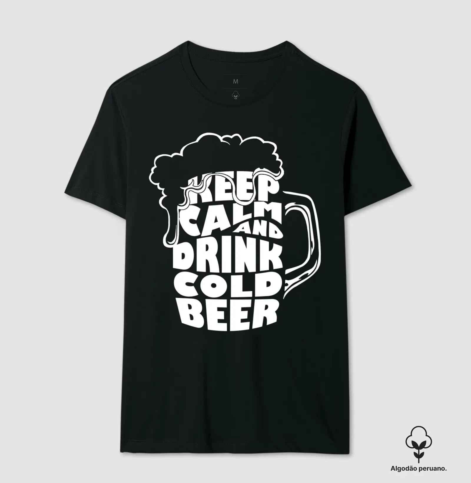 Camiseta Premium - Keep Calm and Drink Cold Beer