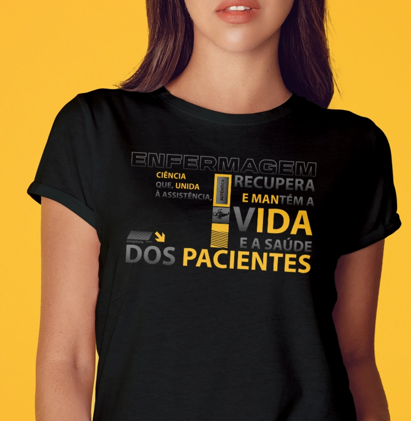 Camiseta Enfermagem Ciência - feminina