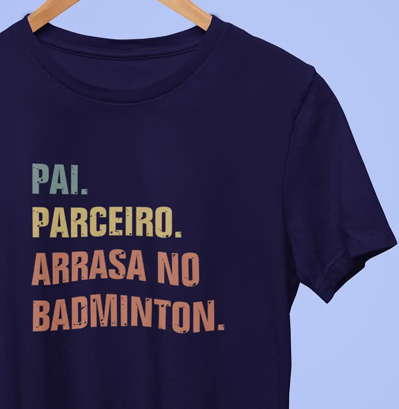 Pai. Parceiro. Arrasa no Badminton