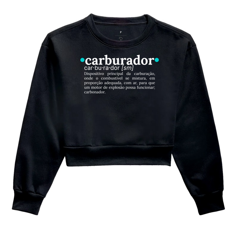 Cropped Moletom Carburador Verbete