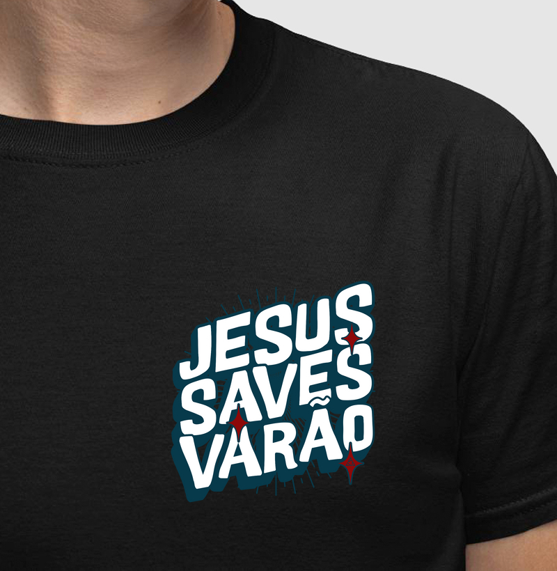 CAMISETA JESUS SAVES LADO
