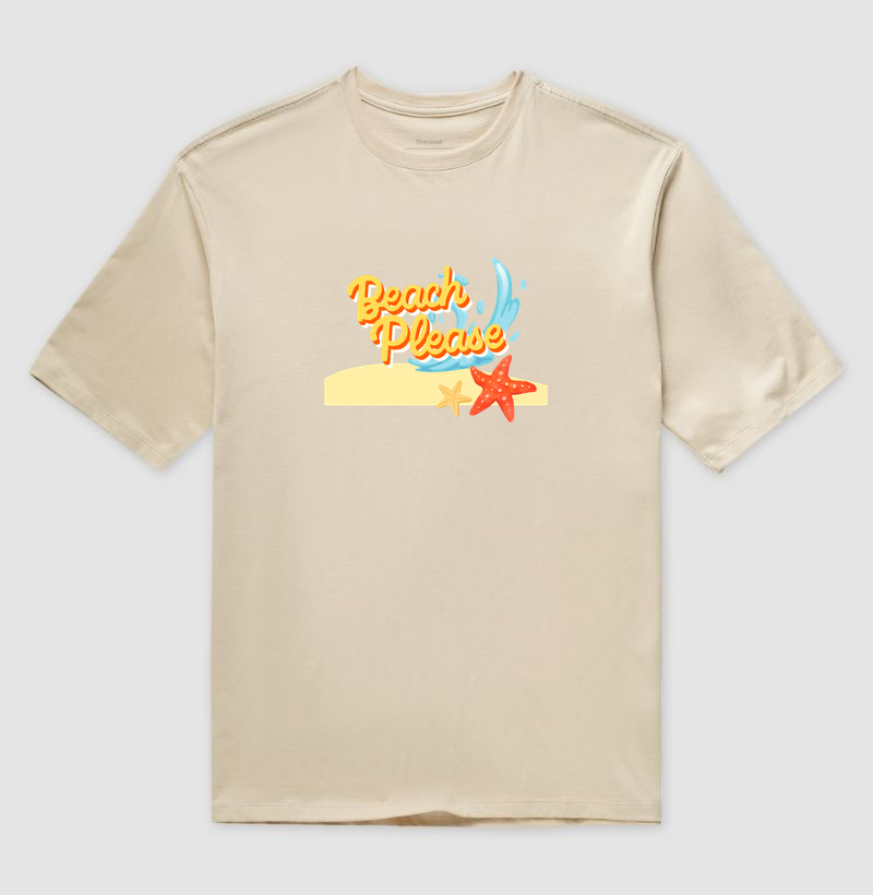 Camiseta Oversized Areia