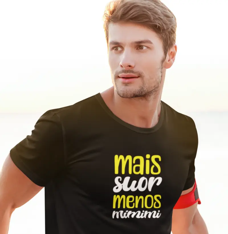 Camiseta divertida para atletas determinados | Frase de treino | Moda esportiva minimalista