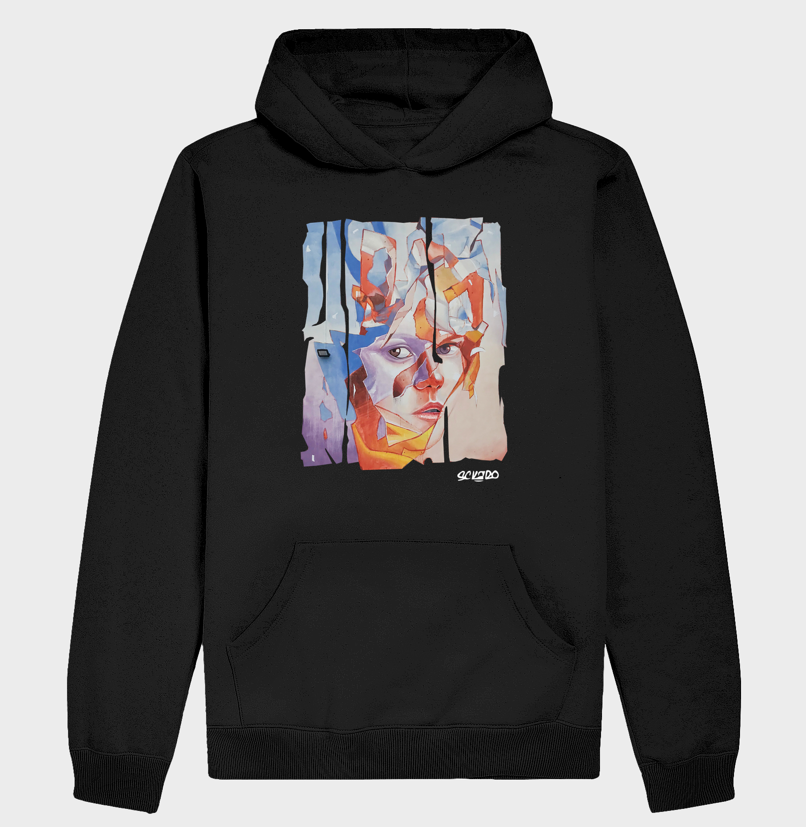 Sckado | Rosto Fragmentado — Hoodie Moletom INK