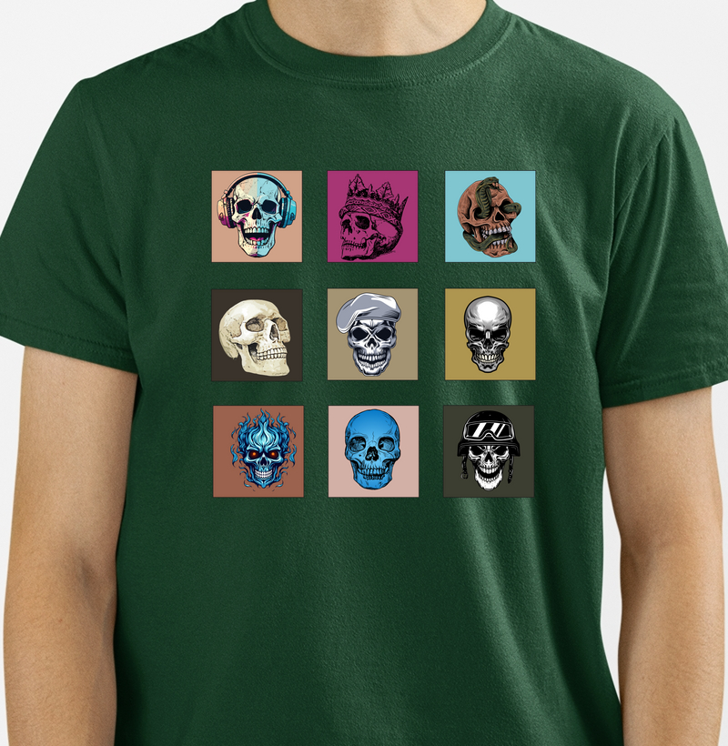 38- CAMISETA NINE SKULLS