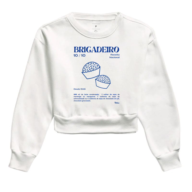 Moletom Cropped "Brigadeiro"