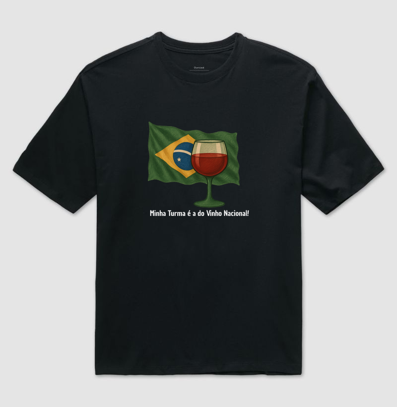 Camiseta Minha Turma é a do vinho Nacional