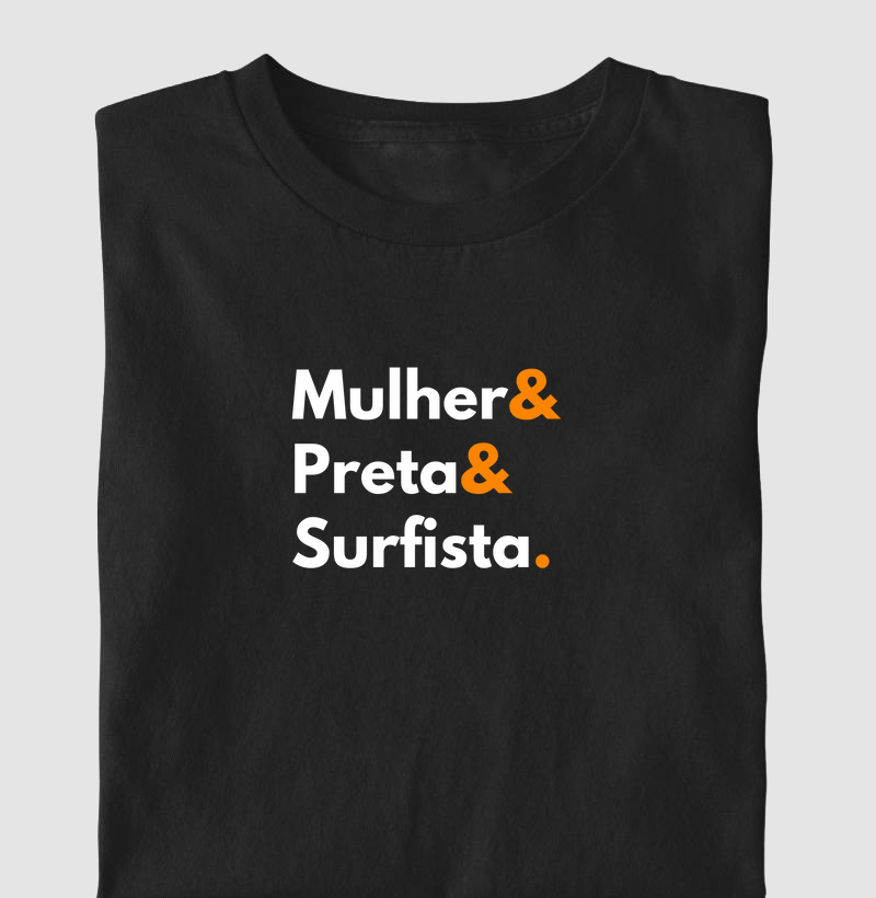 Mulher, preta e surfista