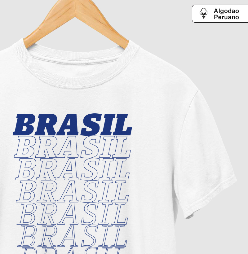 Camiseta Algodão Peruano Brasil Infinito