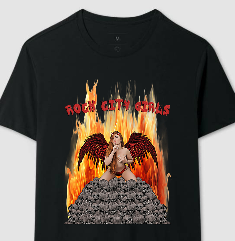 Burn In Hell - Camiseta Rock City Girls