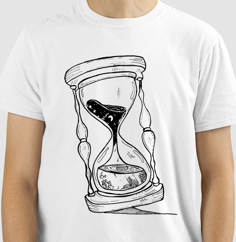 Hourglass time and space art