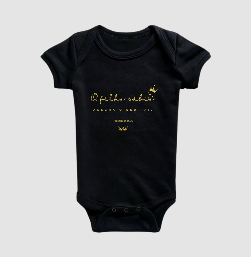 Camiseta Personalizada O filho sábio alegra seu pai. Pv 15.20
