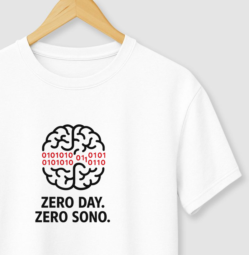 Camiseta Zero day. Zero sono. (CYB)