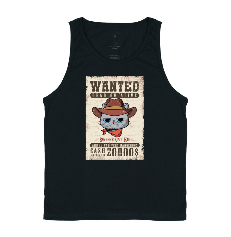 Camiseta Wanted Cat Kid