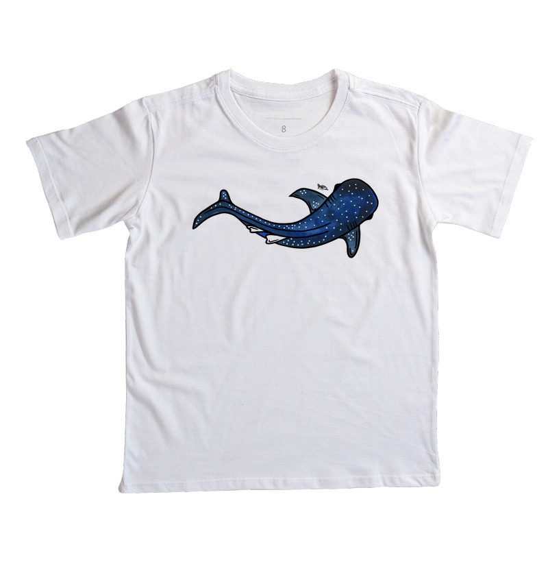 Tubarão Baleia Azul - Aquarela