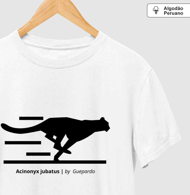 Camiseta Animalis Guepardo 100% Algodão Peruano