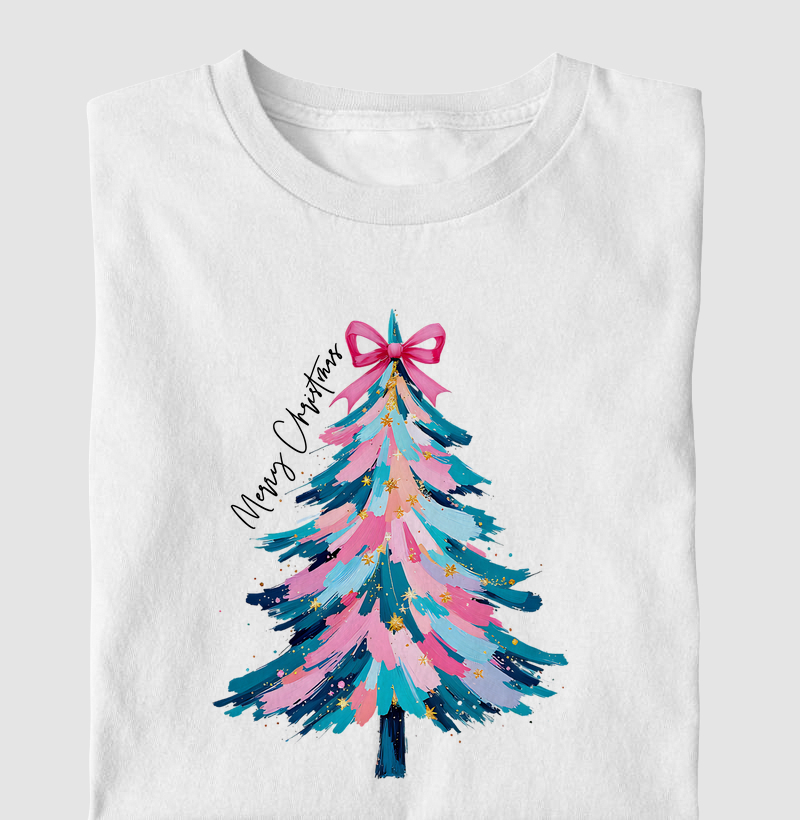 Christmas Tree blue and pink