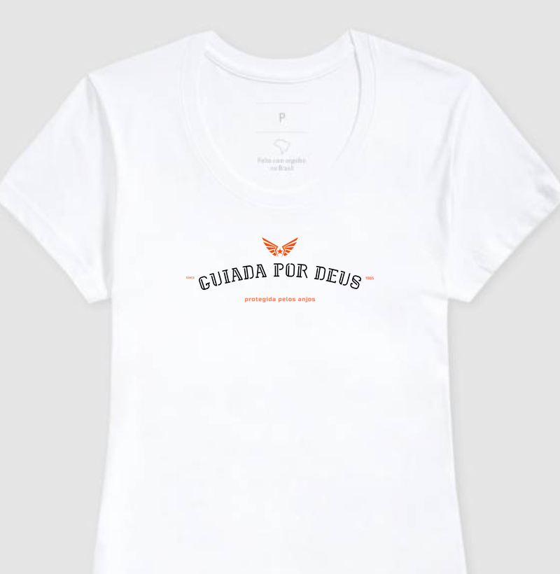 Camiseta Gospel Feminina Protegida Pelos Anjos