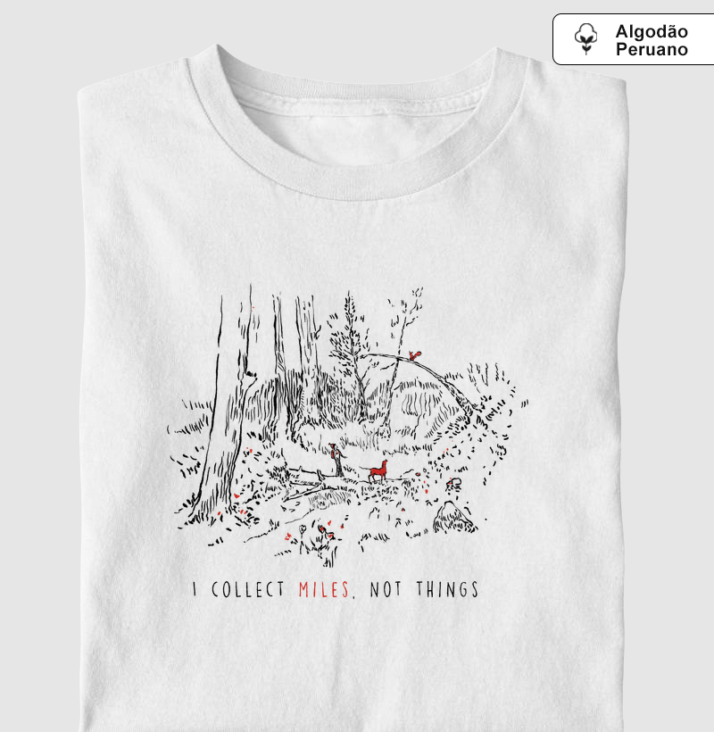 Algodão Peruano Red Dog - I Collect Miles (Natureza e Trilha)