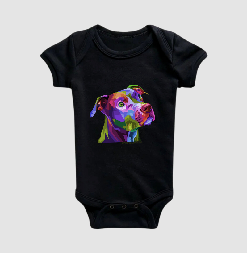 PIT BULL PINTURA GEOMETRICA