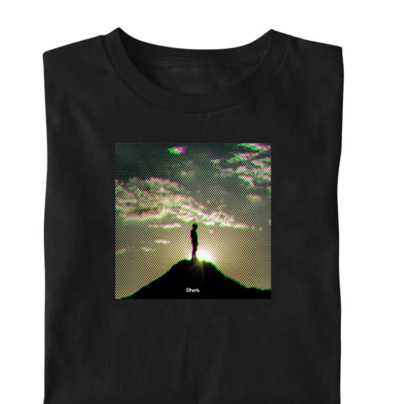 Camiseta Masculina Estampa Summum Etheris - Preto