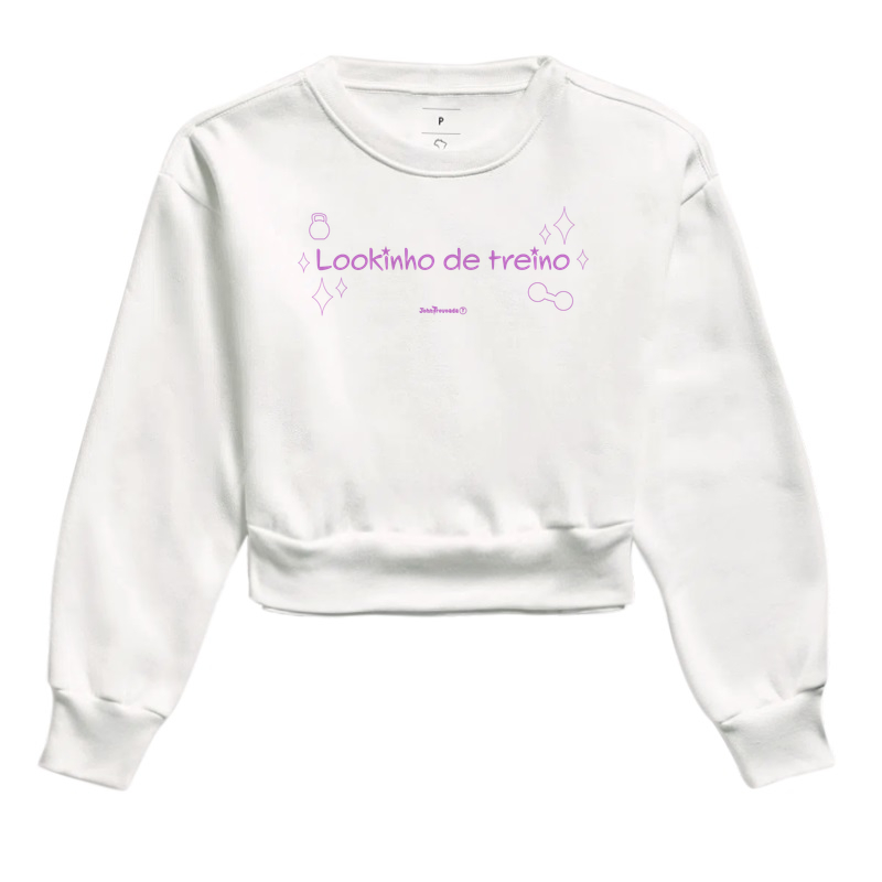 Cropped moletom Lookinho de treino 
