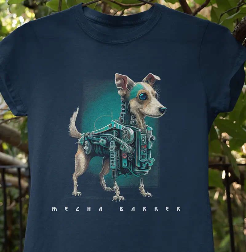 "Mecha Barker" Camiseta para Amantes de Cães