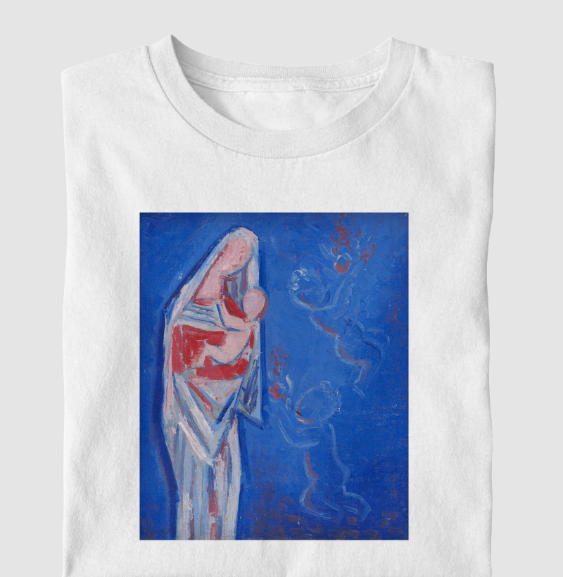 Standing madonna with an angel