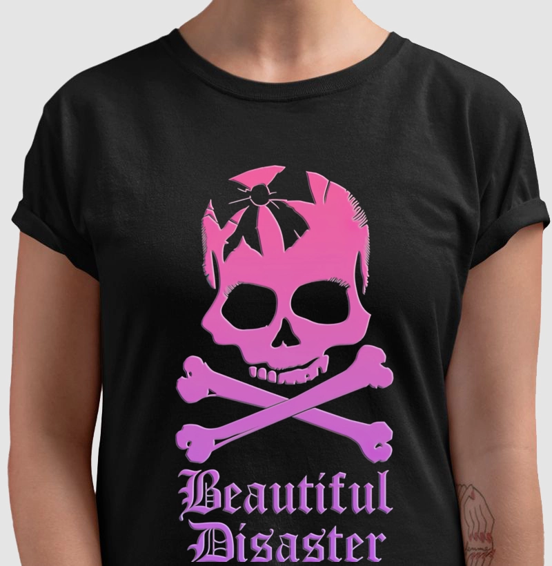 Beautiful disaster degrade rosa e roxo