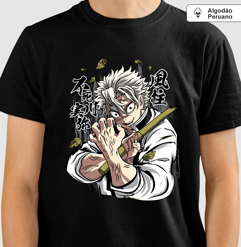 Camisa Algodão Peruano Sanemi - Demon Slayer