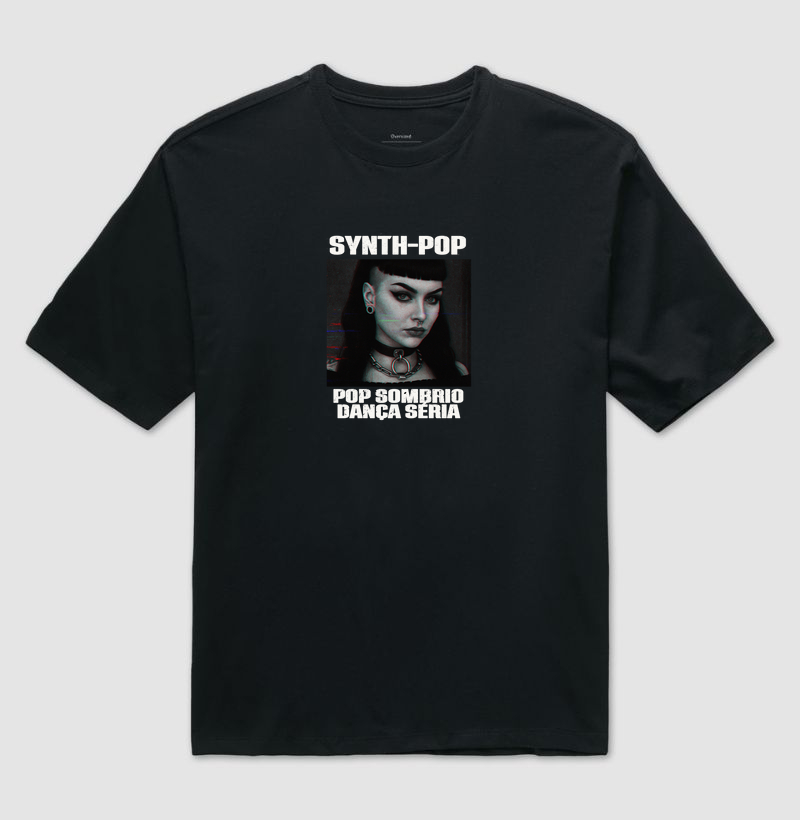 Camiseta Synth-Pop Sombrio