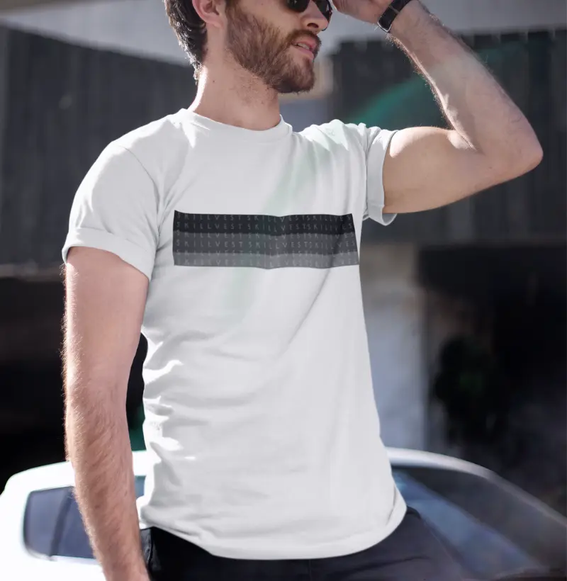 T-SHIRT SKILLVEST MINIMAL LETTERS WHITE